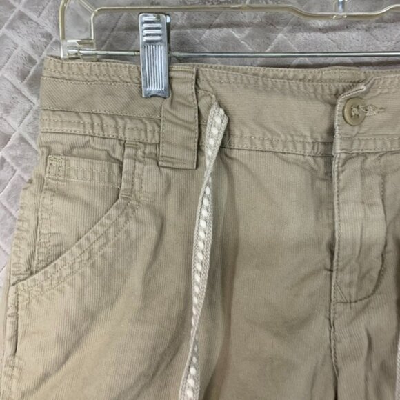 Tommy Hilfiger Womens 2 Shorts Tan Corduroy Jeans Mid Rise 100% Cotton Cuffed - Picture 2 of 16